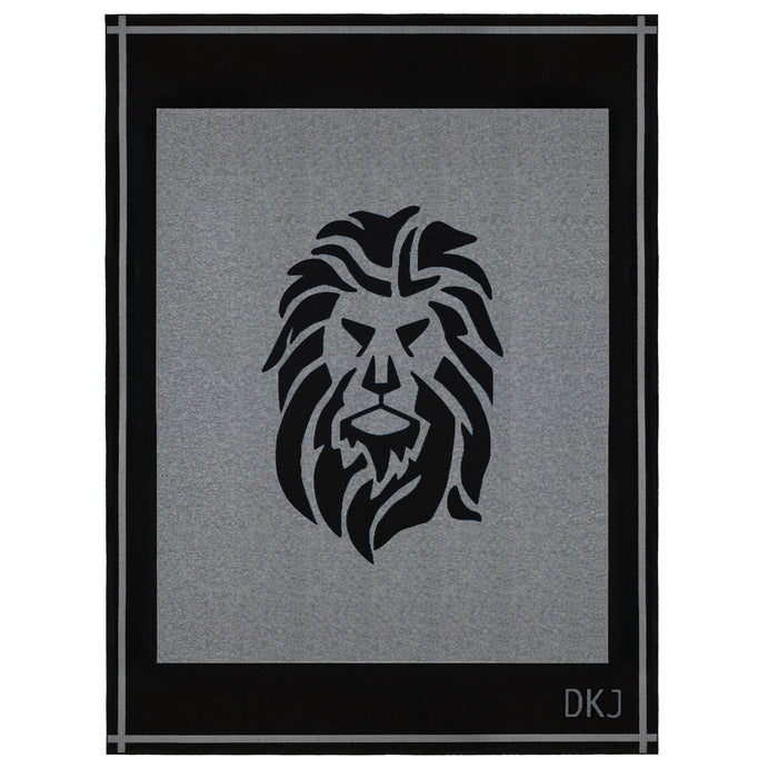 diane kordas Lion Blanket in Grey