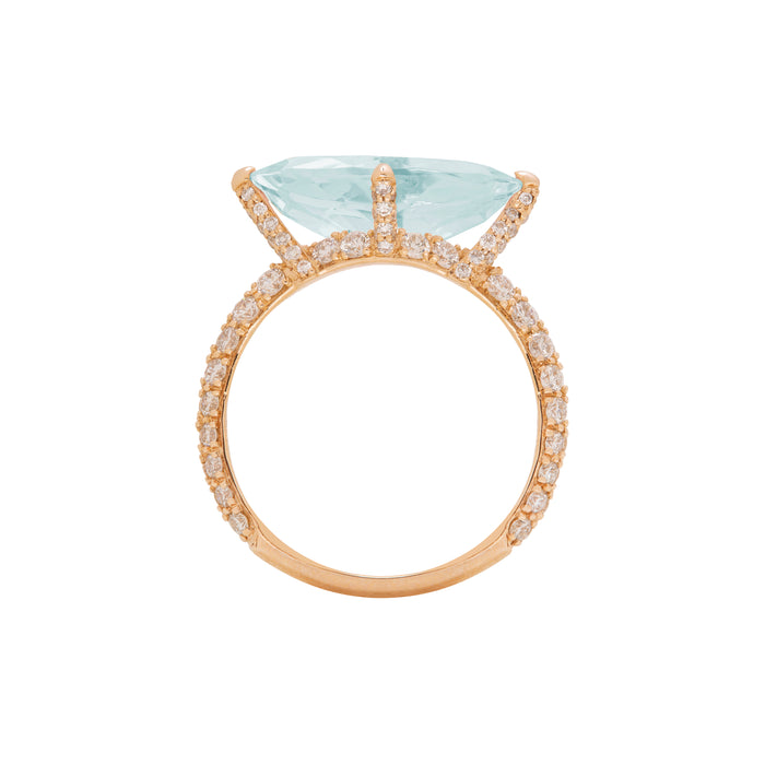Diane Kordas London Blue Topaz Pinky Ring