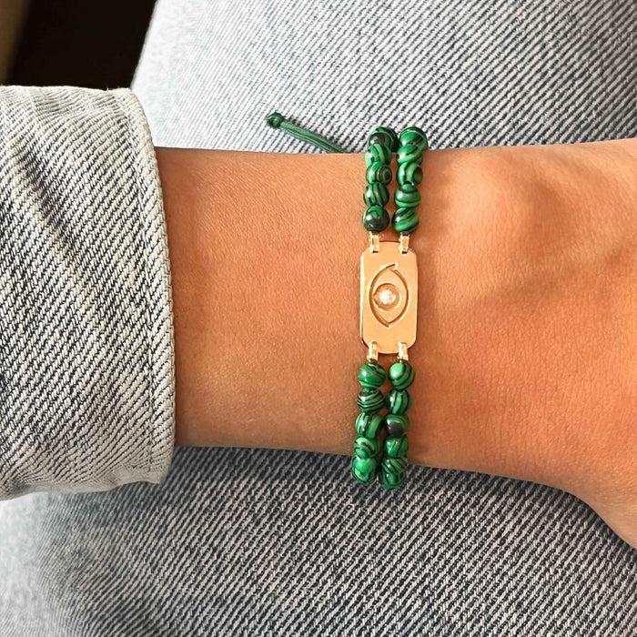 Diane Kordas Malachite Double Strand Bracelet