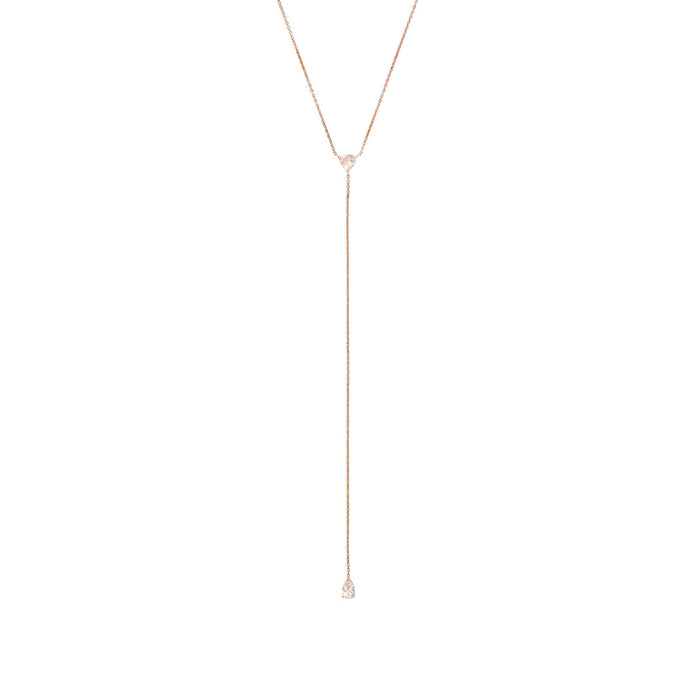 diane kordas Morganite Lariat Necklace