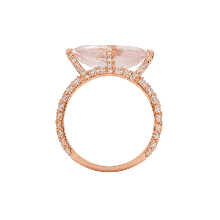 Diane Kordas Morganite Pinky Ring