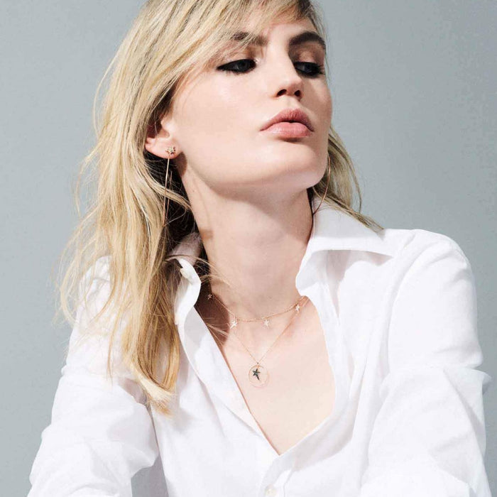 Diane Kordas Multi-Star Charm Necklace