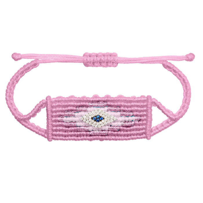 diane kordas Pink Evil Eye Woven Bracelet