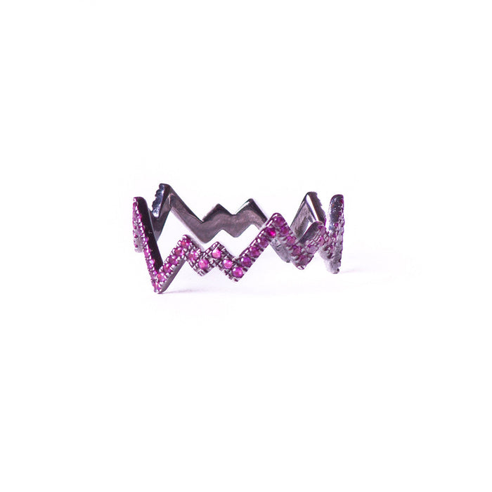 diane kordas Pink Sapphire Pop Art Band Ring