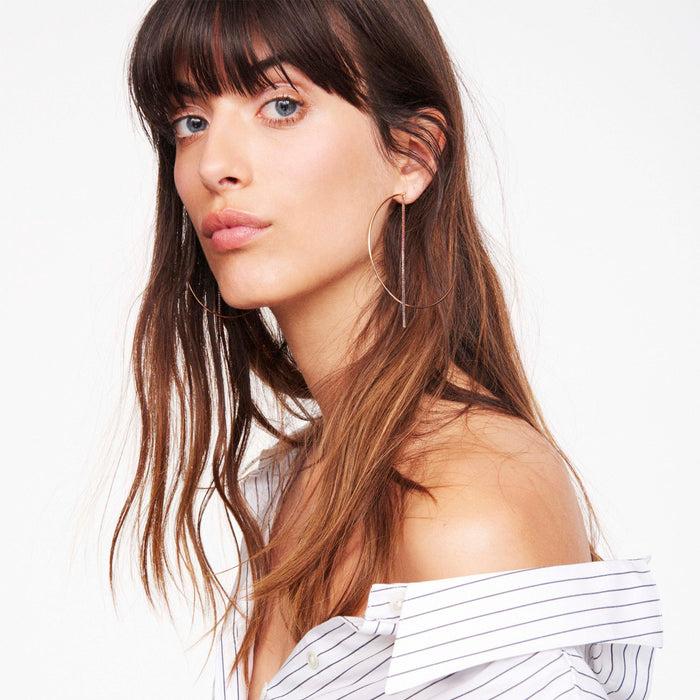 Diane Kordas Rainbow Bar And Hoop Earrings