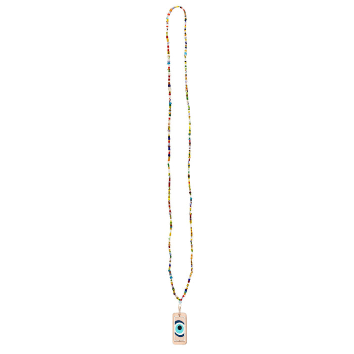 Diane Kordas Rainbow Evil Eye I.D Tag Necklace