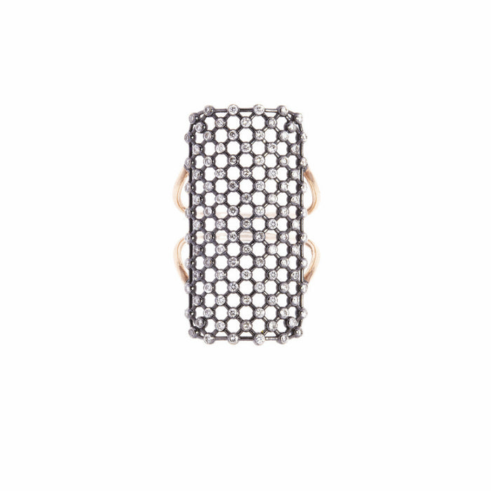 diane kordas Rectangle Mesh Ring