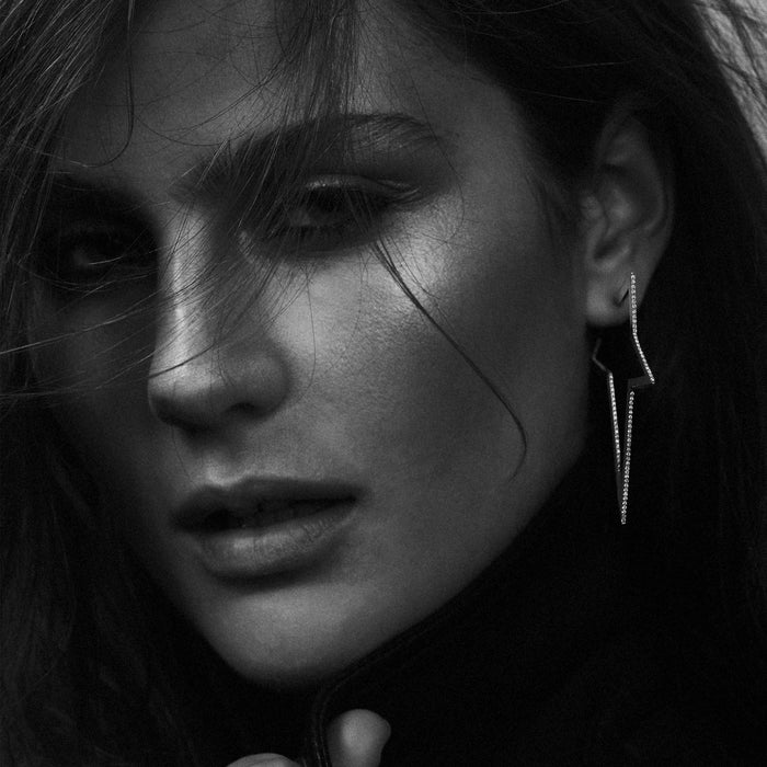 Diane Kordas Rose Gold Rainbow Large Star Earring