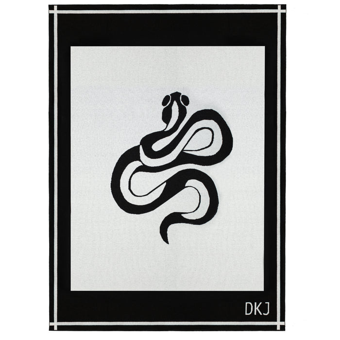 diane kordas Snake Blanket in Ivory