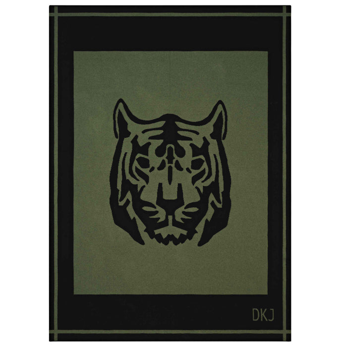 diane kordas Tiger Blanket in Moss
