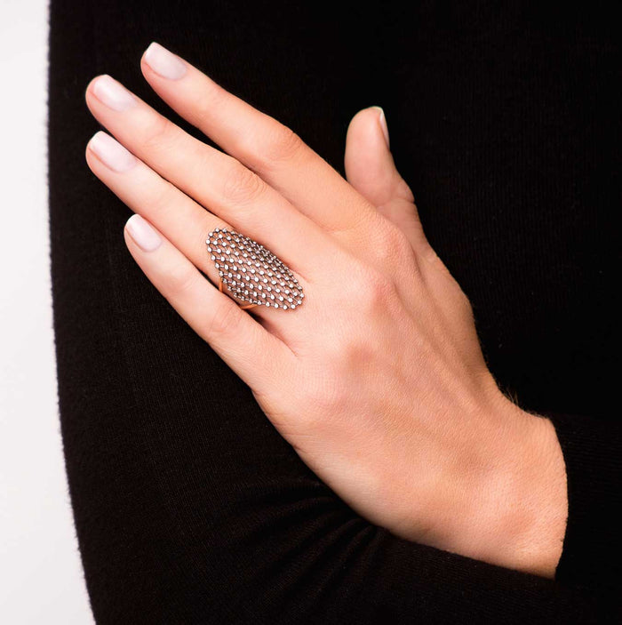 Diane Kordas Triangle Mesh Ring