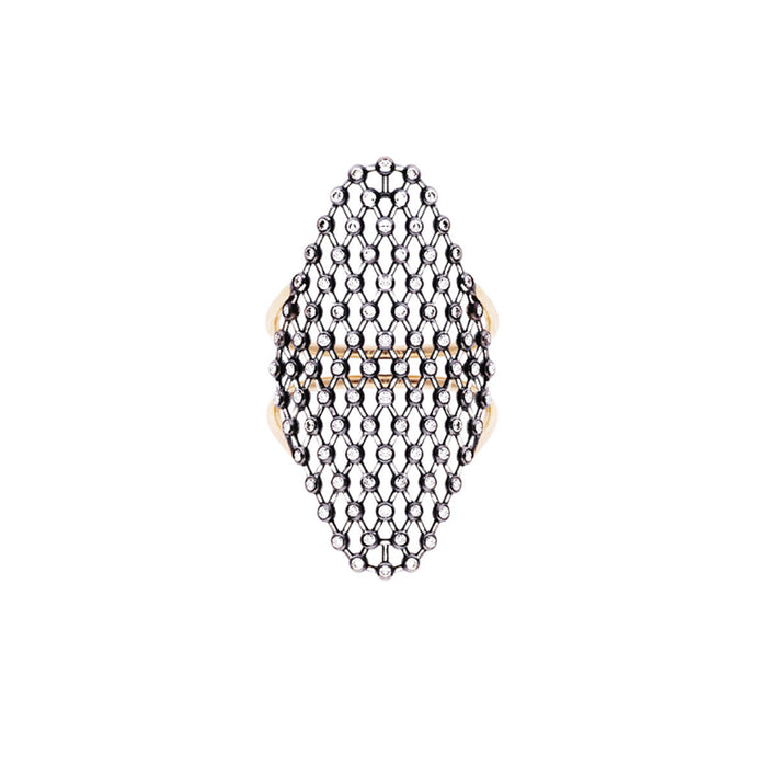 diane kordas Triangle Mesh Ring