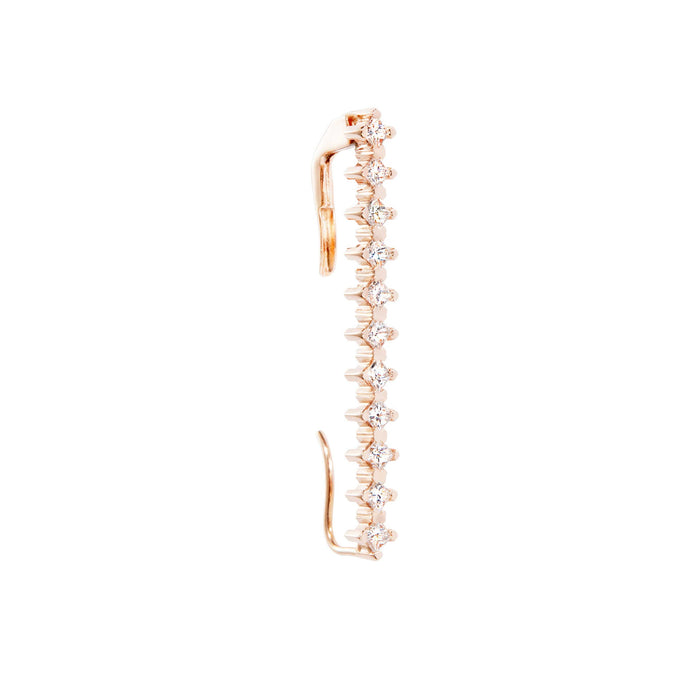 Diane Kordas White Diamond Line Ear Cuff