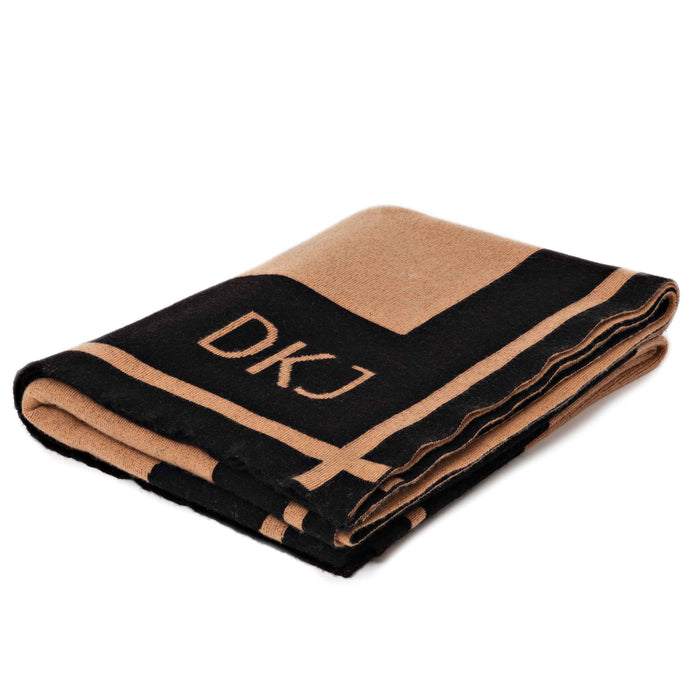 Diane Kordas Zebra Blanket In Camel