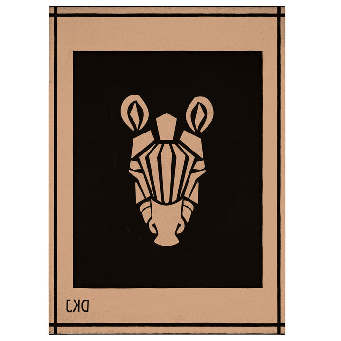 Diane Kordas Zebra Blanket In Camel