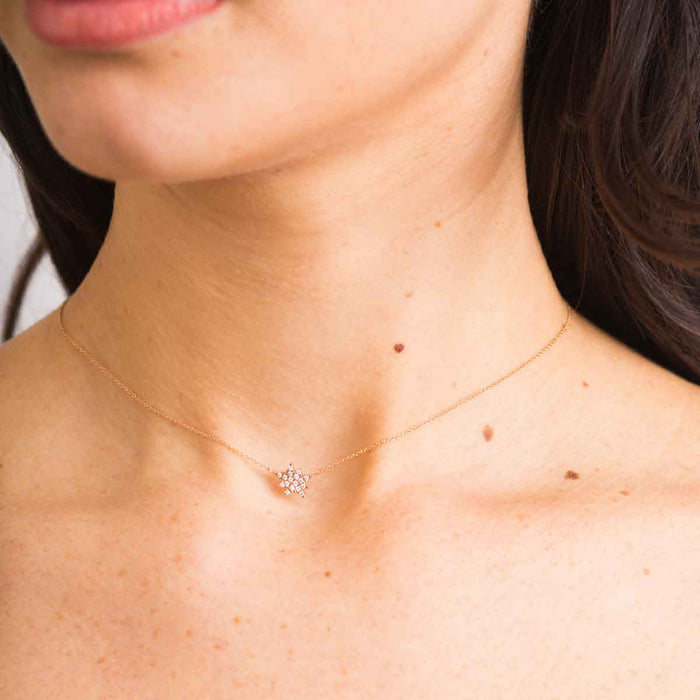 Diane Kordas Explosion Charm White Diamond Necklace