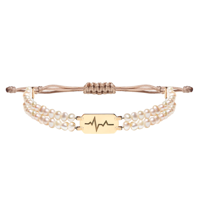 diane kordas Heartbeat White Pearl Double Strand Bracelet