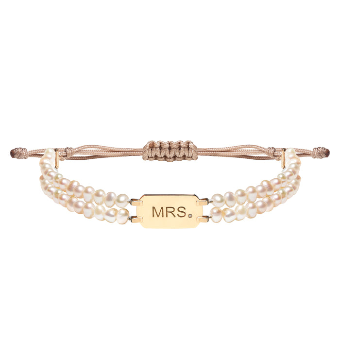 diane kordas MRS. White Pearl Double Strand Bracelet