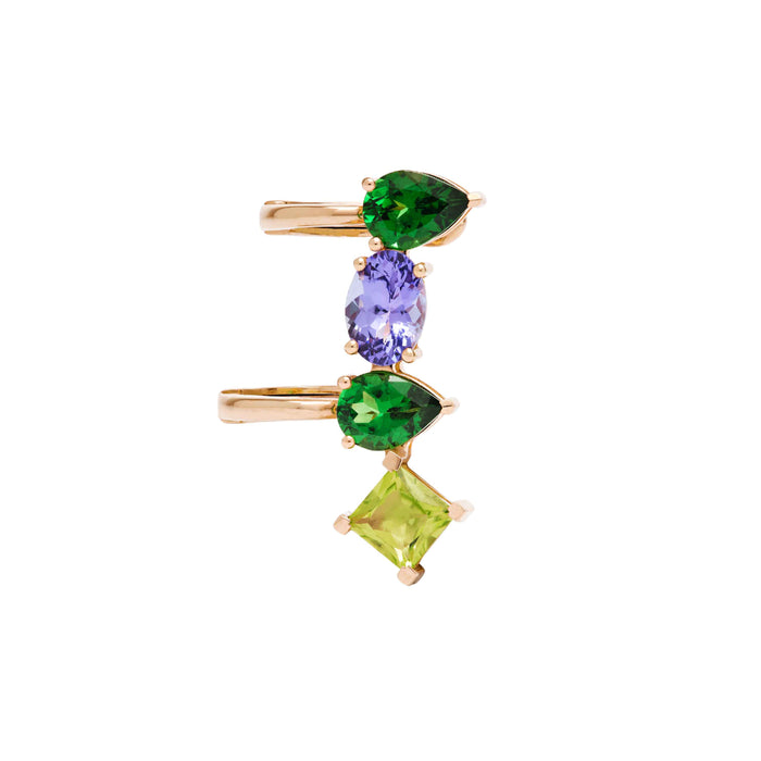 Diane Kordas Tanzanite Tsavorite And Peridot Ear Cuff