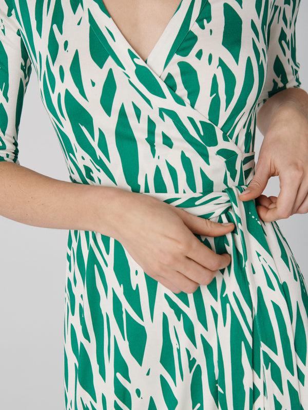 Diane Von Furstenberg Abigail Silk Jersey Maxi Wrap Dress D999ATWGRNSLJY