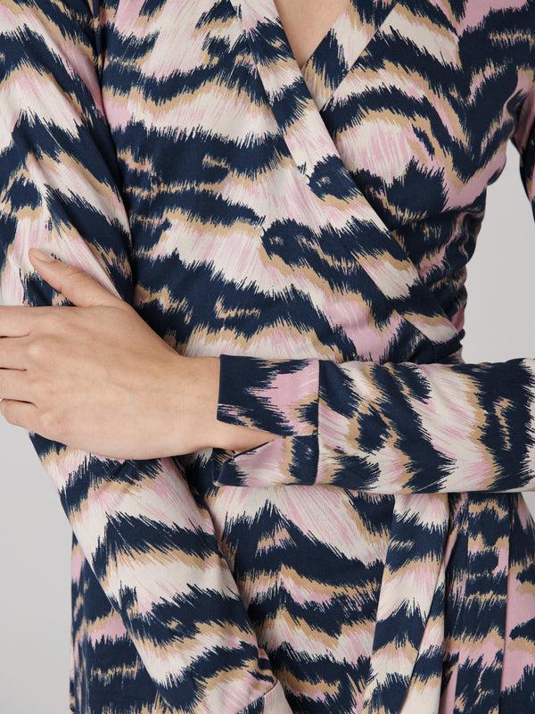 Diane Von Furstenberg Abigail Silk Jersey Midi Wrap Dress D999BPLTMPSLJY