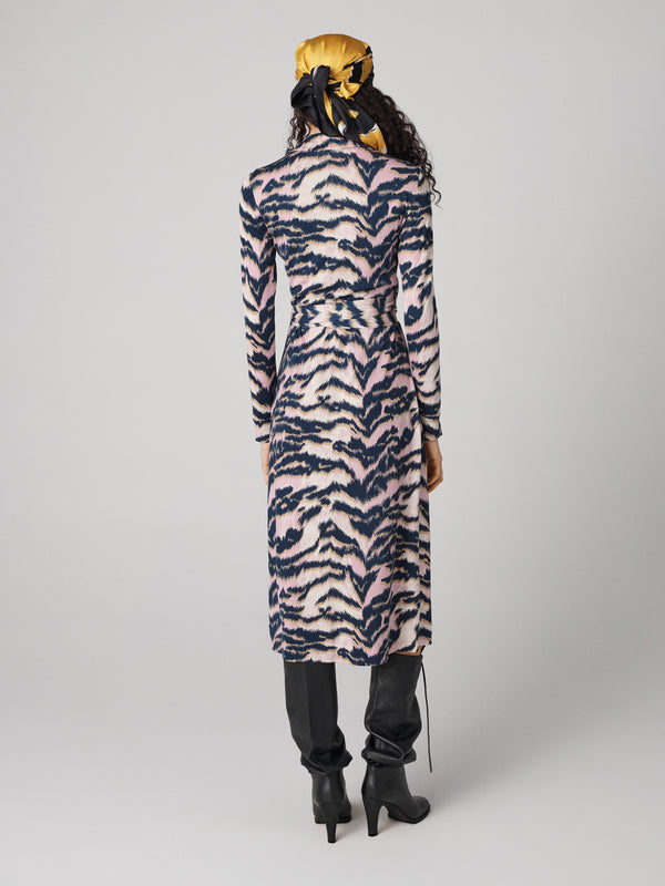 Diane Von Furstenberg Abigail Silk Jersey Midi Wrap Dress D999BPLTMPSLJY