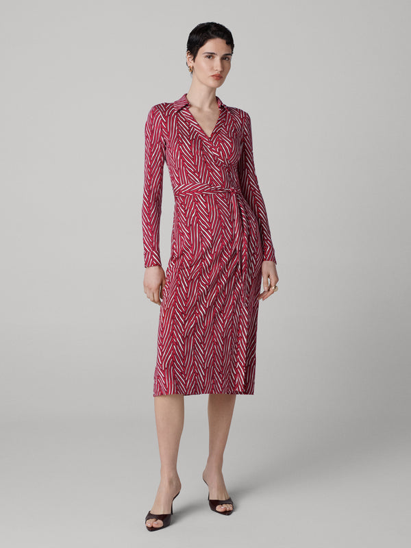 diane von furstenberg Abigail Silk Jersey Midi Wrap Dress D999BPTMBPSIJY