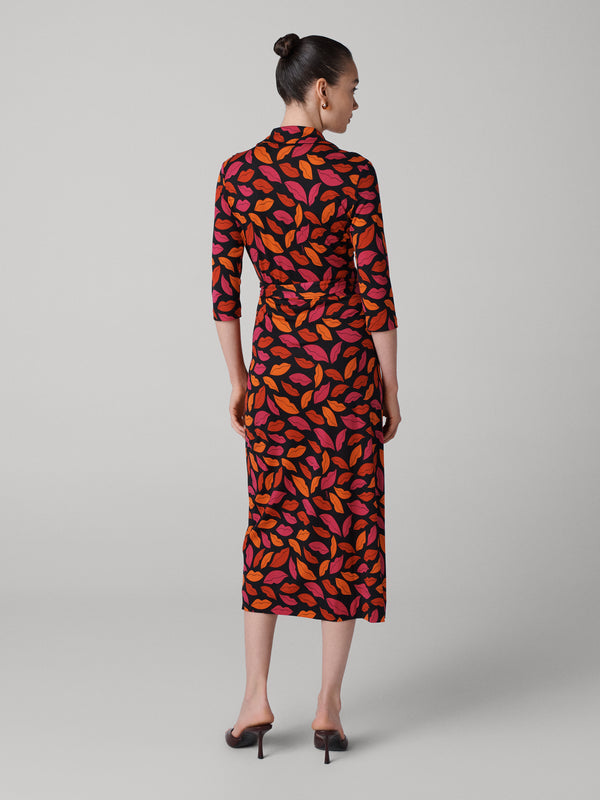 Diane Von Furstenberg Abigail Silk Jersey Midi Wrap Dress DVFMR40E00