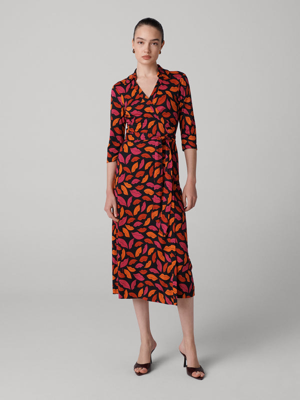 Diane Von Furstenberg Abigail Silk Jersey Midi Wrap Dress DVFMR40E00