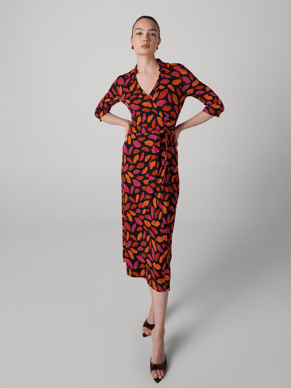 diane von furstenberg Abigail Silk Jersey Midi Wrap Dress DVFMR40E00