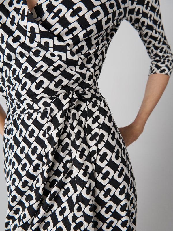 Diane Von Furstenberg Abigail Silk Jersey Midi Wrap Dress DVFMR40E00