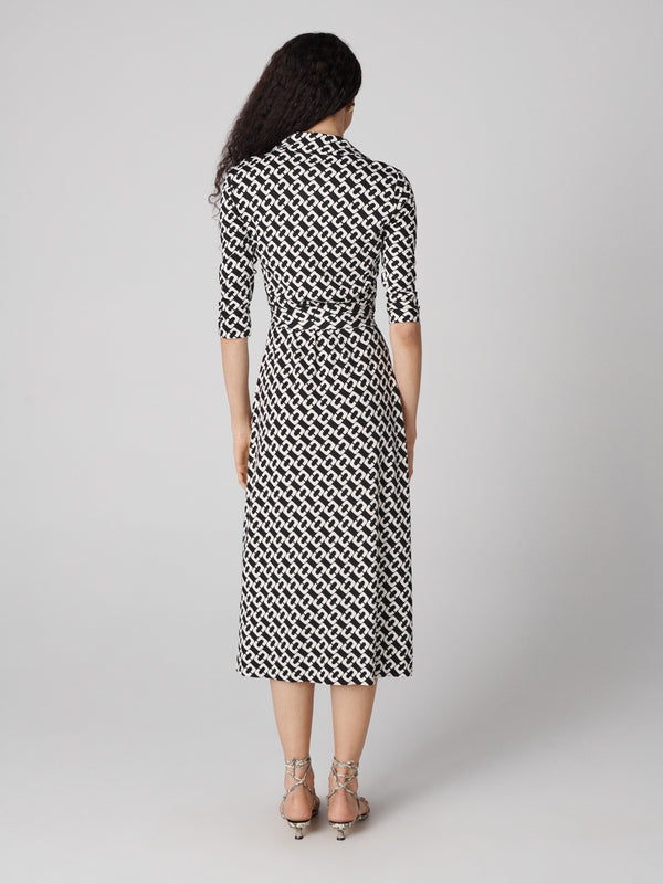 Diane Von Furstenberg Abigail Silk Jersey Midi Wrap Dress DVFMR40E00