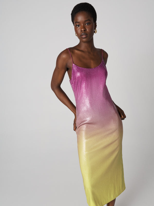 Diane Von Furstenberg Alessa Ombre Dress D093ANDOMCSEQN