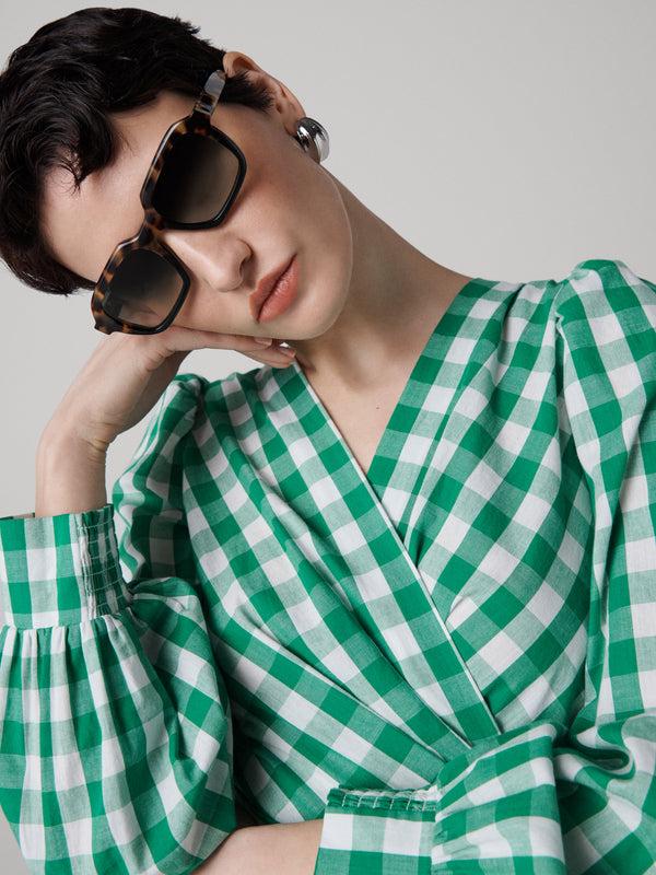 Diane Von Furstenberg Amira Cotton Wrap Dress D168AIGWHTGING