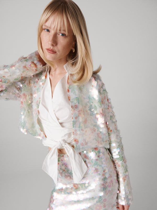 Diane Von Furstenberg Arlene Sequin Cardigan J033EMBSMIVGGT