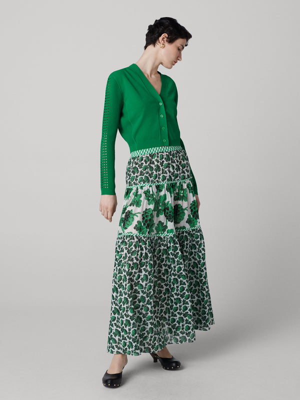 diane von furstenberg Ashley Cardigan K006AINGRNVIPL