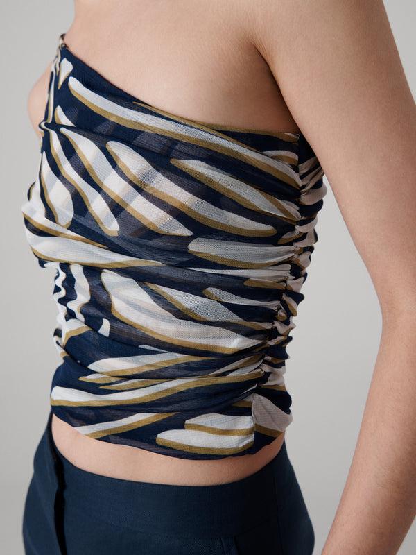 Diane Von Furstenberg Athena One Shoulder Top T021BSSCNYMESH