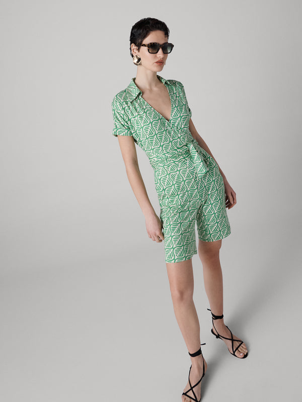 Diane Von Furstenberg Cheryl Silk Jersey Jumpsuit U024SDPMGNSIJY