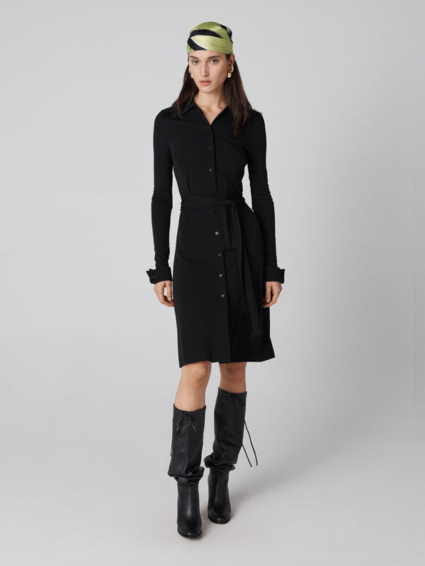 diane von furstenberg Diane Shirt Dress D043BBLACKMTJY