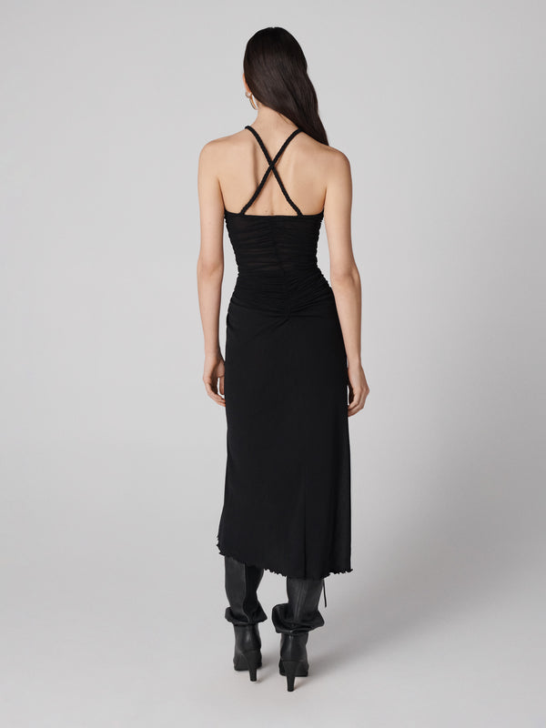 Diane Von Furstenberg Aria Dress D035ABLACKMESH