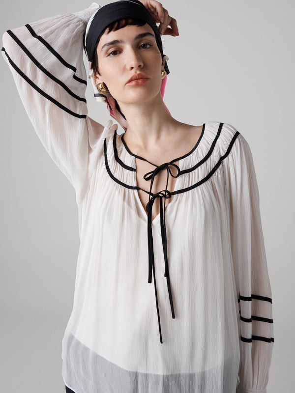 Diane Von Furstenberg Beverly Top B018AWHITECRCH