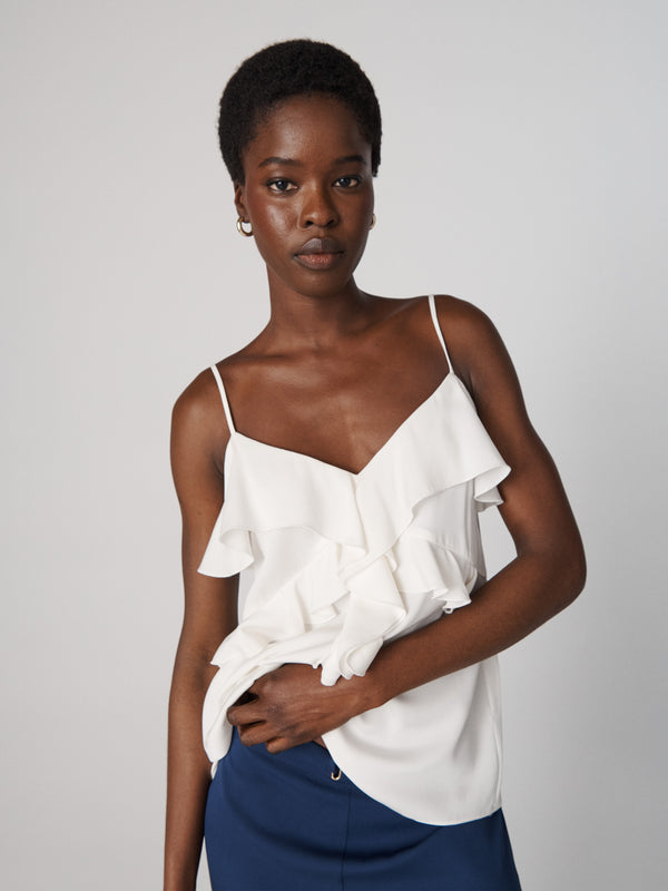 diane von furstenberg Eleni Top T030AIVORYSCDC