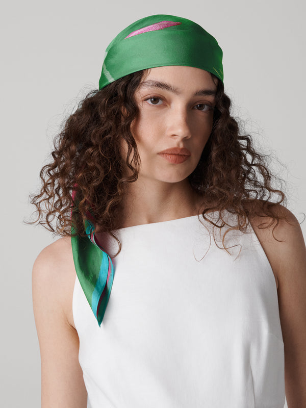 diane von furstenberg Flag Scarf F001AINGRNSKTL