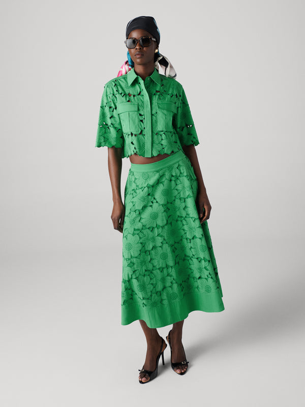 Diane Von Furstenberg Marley Skirt S018AINGRNSCNP