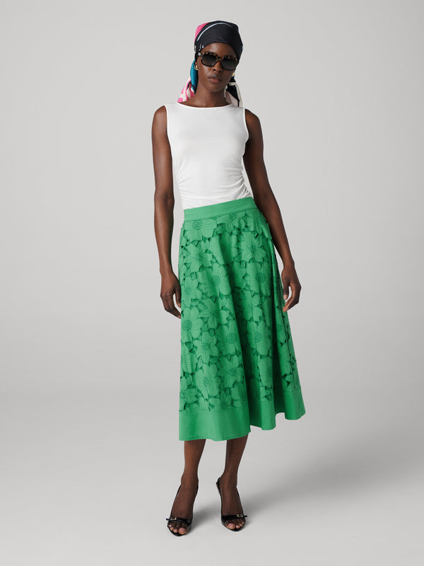 diane von furstenberg Marley Skirt S018AINGRNSCNP