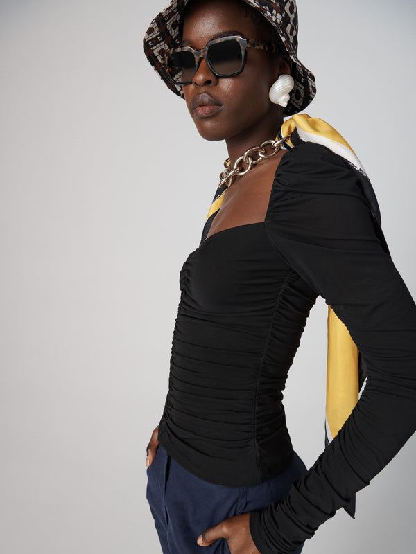 Diane Von Furstenberg Princess Top T023ABLACKTIJY