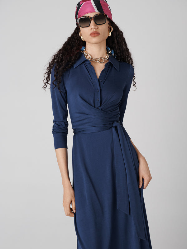 Diane Von Furstenberg Sana Dress D871ACNAVYMDJY