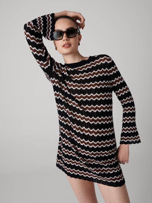 Diane Von Furstenberg Ema Mini Knit Dress D263ABLCGMEFMW