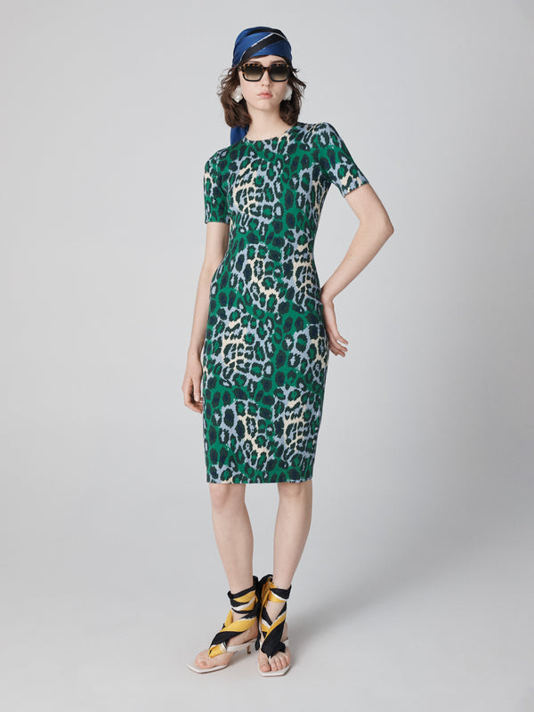 diane von furstenberg Florence Knit Short Sleeve Dress D887AJCPNTJCCS