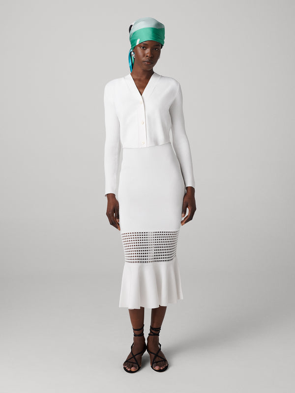 diane von furstenberg Georgia Eyelet Knit Skirt S102AIVORYVIPL